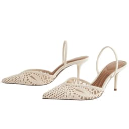Woven Openwork Singback High-Heeled Sandals Women Sexy Pointed-Toe High Heels for Ladies Summer Comfortable Elegant Women Shoes