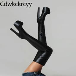 Autumn and Winter New Styles Fashion Nightclubs Sexy Style Runway Show Over the Knee Ultra-high Heel Women's Boots High 17cm