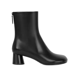 QUTAA Fashion Cow Leather Women Ankle Boots Autumn Shoes Winter Lady High Heel Zipper Round Toe Sexy Dress Short Boots 34-42