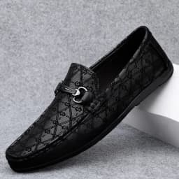 2026 New Black Loafers Men's Leather High Quality Designer Men's Shoes Leather Shoes Soft Sole Comfortable Casual Shoes Moccasin