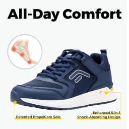 FitVille Men Walking Shoes Extra Wide Diabetic-Friendly Male Sneakers with Arch Support Cushioning Sports Running Shoes for Men