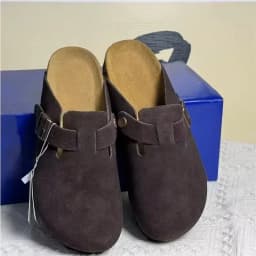 High Quality Retro Button Toe Half Drag Men's And Women's Outdoor Wear 2026 New Comfortable Lazy Shoes Thick Sole Versatile