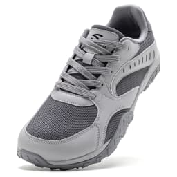 HOBIBEAR Unisex Wide Toe Hiking Sneakers Lace-Up Walking Shoes Outdoor Travel Artificial Leather Mesh Minimalist Sneakers