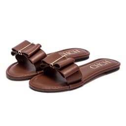 CHCH Women's Flat Shoes New Summer Bow Casual Slippers Black Commuting Women's Shoes