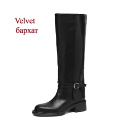FEDONAS Women Genuine Leather Knee High Boots Thick Heels Long Motorcycle Boots Quality Warm High Knight Boots Shoes