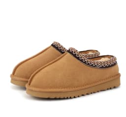 Women Winter New Cashmere Warm Thick Soles Without Heel-covered Hair Half Slipper Cotton Shoes Cashmere Warm Boots 