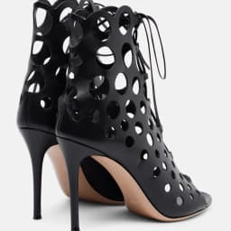 Lace Up Hollow Out Peep Toe Sandals Sexy Round Toe Thin Heel Matte Leather Customized New Arrivals Fashion Women Shoes