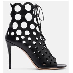 Lace Up Hollow Out Peep Toe Sandals Sexy Round Toe Thin Heel Matte Leather Customized New Arrivals Fashion Women Shoes