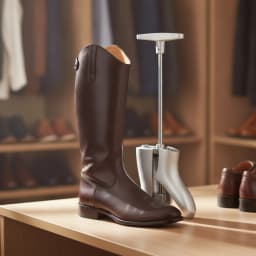 Boot Stretcher Footwear Care Aluminum Adjustable Instep Stretcher Curved Side Plates Boot Shaft Expander for Calf Support