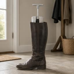 Boot Stretcher Footwear Care Aluminum Adjustable Instep Stretcher Curved Side Plates Boot Shaft Expander for Calf Support