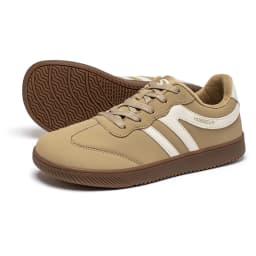 HOBIBEAR Wide Toe Shoes Unisex Artificial Leather Faux Fur Lined Sneakers Casual Retro Lace Up Shoes for Women Men
