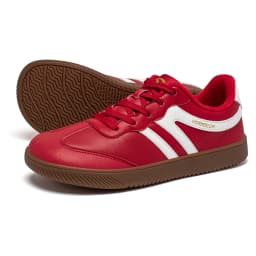 HOBIBEAR Wide Toe Shoes Unisex Artificial Leather Faux Fur Lined Sneakers Casual Retro Lace Up Shoes for Women Men