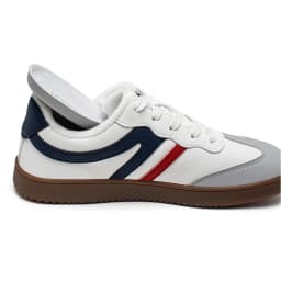 HOBIBEAR Wide Toe Shoes Unisex Artificial Leather Faux Fur Lined Sneakers Casual Retro Lace Up Shoes for Women Men