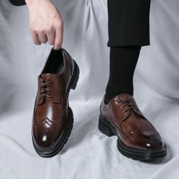 Brown Handmade Leather Men Oxford Shoes Black Leather Man Formal Classic Brogue Business Shoes Chaussure Homme