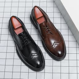 Brown Handmade Leather Men Oxford Shoes Black Leather Man Formal Classic Brogue Business Shoes Chaussure Homme