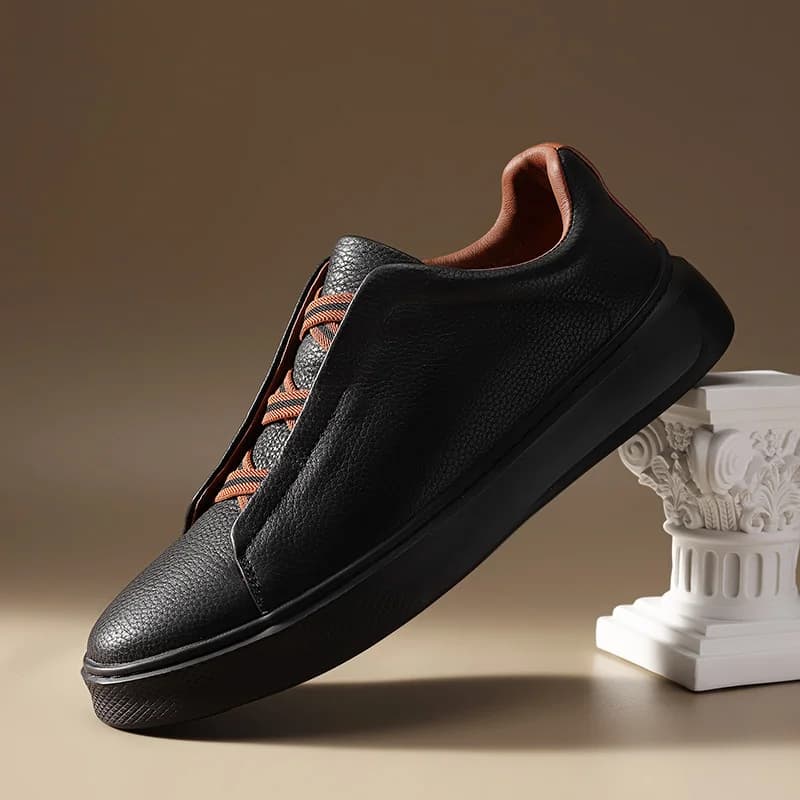 YUYIN Luxury Brand Men's Shoes Handmade Genuine Leather Casual Sneakers Business Slip-on Shoes Anti-slip Breathable Loafers