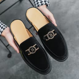 New Black Mens Sandals Dress Shoes Business Men Summer Sandals Free Shipping Men Shoes