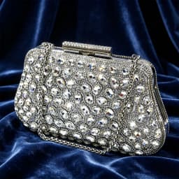 2026 INS Italian Design Silver Rhinestone Peep Toe Women's Bigger Size High Heels Matching Bag Set Ideal for Parties & Weddings