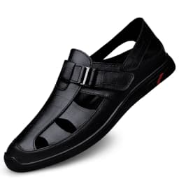 Men Genuine Leather Sandals Summer Male Shoes Beach Sandals Fashion Comfortable Outdoor Casual Sneakers Classic Business Sandals