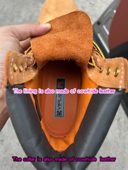 New Work Boots Men's Original Comfy Shoes Outdoor Hiking Leather Casual Shoes For Men Basic Boots Waterproof Yellow Boots