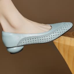 Plus size 34-41 women's hollow-out sheepskin round toe slip-on pumps 3cm thick low heel elegant ladies summer breathable shoes