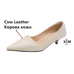 FEDONAS Sexy Women Pumps Pointed Toe Thin Heels Office Party Wedding Shoes Woman Cow Leather Basic Pumps Spring