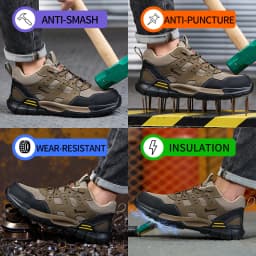 Men's Safety Shoes, Puncture Resistant Work Boots, Protective Shoes, Wear-Resistant Work Shoes, Insulated Shoes