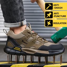 Men's Safety Shoes, Puncture Resistant Work Boots, Protective Shoes, Wear-Resistant Work Shoes, Insulated Shoes