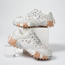 Women's Designer Sneakers Spring Shiny Rhinestones Women's Luxury Shoes Fashion Platform Shoes Female Anti Slip Running Shoes
