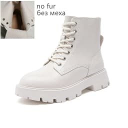 AIYUQI Women's Ankle Boots Genuine Leather Autumn Lace-up Motorcycle Boots Ladies British Style Women's Ankle Boots WHSLE MTO
