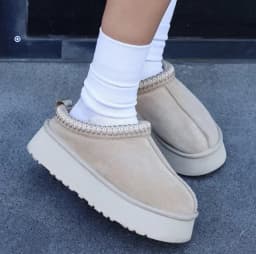 New Thick soled Snow Boots for Women in Winter 2026, Short Style Cashmere Warm Thick soled Heerless Shoes, Wool Half Slippers, Women's Cotton Shoes
