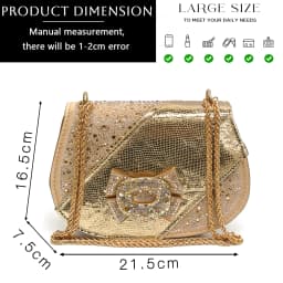 2026 Elegant Gold High Heel Shoe and Rhinestone-Accented Matching Bag Set - Stylish Peep Toe Design Perfect for Parties