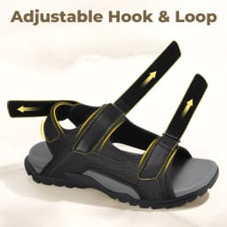 FitVille Mens Athletic Sandal Wide Toe Box Walking Sandals For Men With Arch Support Cushion Slip-Resistant Beach Sandals