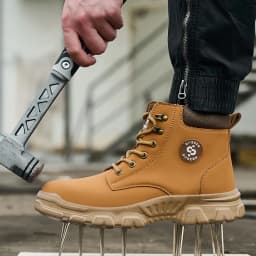 Men Winter Work Safety Boots Lightweight Steel Toe Work Shoes Men Waterproof Warm Security Protection Safety Shoes