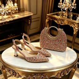 2026 INS Italian Design Elegant Green Rhinestone Pointed Toe High Heels & Handbag Set - Ideal for Weddings and Special Occasions