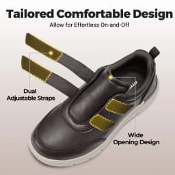 Men's Diabetic Dress Shoes – Wide Toe Box Lightweight & Comfortable Business Shoe Casual Style For Swollen Feet With Adjustable