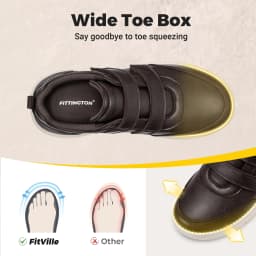 Men's Diabetic Dress Shoes – Wide Toe Box Lightweight & Comfortable Business Shoe Casual Style For Swollen Feet With Adjustable