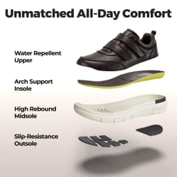 Men's Diabetic Dress Shoes – Wide Toe Box Lightweight & Comfortable Business Shoe Casual Style For Swollen Feet With Adjustable