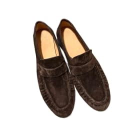 Women's Suede Loafers Slip-On Casual Flats Shoes Comfortable Low Heel Moccasins for Office Work Shoes Daily Wear Vintage Flats