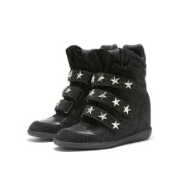 Beige Color Block Hidden Wedge Heel High Top Sneakers, Multi Velcro Straps Patchwork Suede Casual Platform Ankle Boots For Women