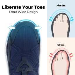 Wide Men'S Slip-On Running Shoes Lightweight Breathable Outdoor Casual Sports Walking Shoes Sneakers For Swollen Feet