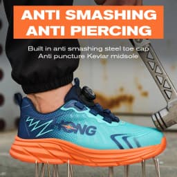 Fashion Work Safety Shoes Men Rotating Button Work Sneakers Steel Toe Shoes Puncture-Proof Protection Shoes Security Boots Men