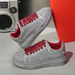 Brand Women's Sneakers Luxury Rhinestones Women Causal Shoes Designer Platform Sport Shoes Fashion Comfort Women Shoes Plus Size