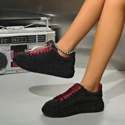 Brand Women's Sneakers Luxury Rhinestones Women Causal Shoes Designer Platform Sport Shoes Fashion Comfort Women Shoes Plus Size