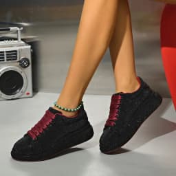 Brand Women's Sneakers Luxury Rhinestones Women Causal Shoes Designer Platform Sport Shoes Fashion Comfort Women Shoes Plus Size