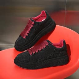 Brand Women's Sneakers Luxury Rhinestones Women Causal Shoes Designer Platform Sport Shoes Fashion Comfort Women Shoes Plus Size