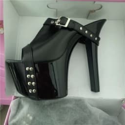 Women's Platform Shoes 17cm Ultra High Heels Slippers Shoes 7 Inch Hand Made High Heel Shoes White