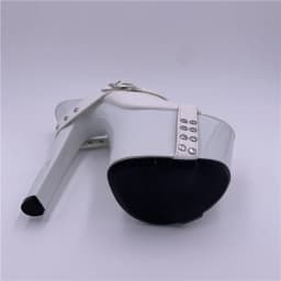 Women's Platform Shoes 17cm Ultra High Heels Slippers Shoes 7 Inch Hand Made High Heel Shoes White