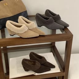 Elegant Women Pumps Thick Low Heel 2026 Winter Warm Fur Shoes New Fashion Ladies Shoes For Party Dress Pumps Pointed To Footwear