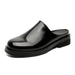 Loafers Height 5cm Leather Slippers Men's Summer Slip-on Shoes Business Casual Plus Size 38-46